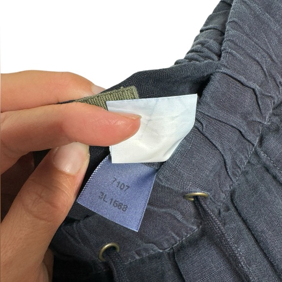Enza Costa | Linen Easy Pants in Navy Blue 1/Small - Picture 9 of 10